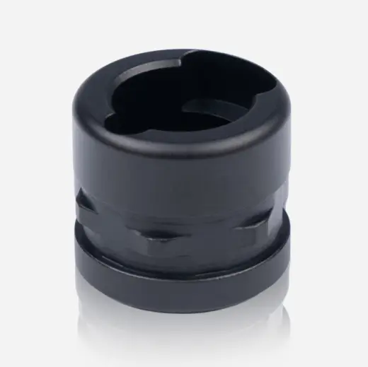 Aluminum adapter without dirt plug for bonding into wooden and synthetic rifle stocks. Discreet mounting system compatible with SPARTAN Javelin, SpringBok, Ascent, Hoplite, Sentinel and Davros.